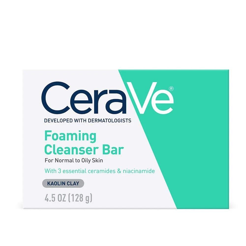 Cerave Foaming Cleanser Bar, Soap-Free Body and Face Cleanser Bar for Oily Skin